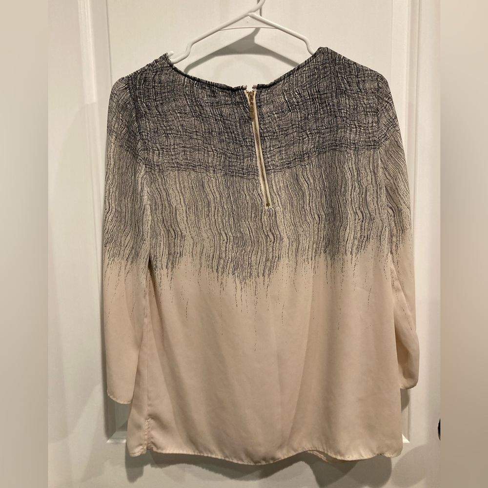 Ombré cream and black blouse - Picture 2 of 5